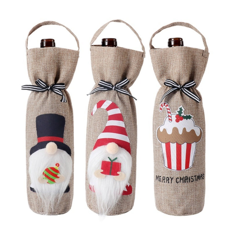 Christmas Decoration Supplies Tote Bottle Cover Champagne Red Wine Bag