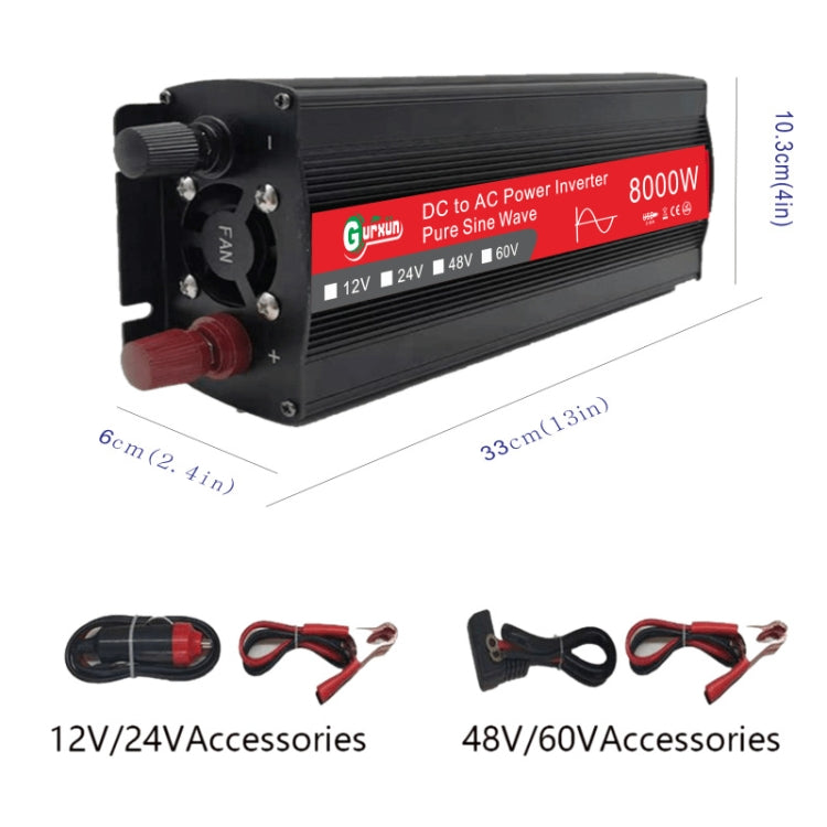 Gurxun 8000W High Power Household Car Sine Wave Inverter