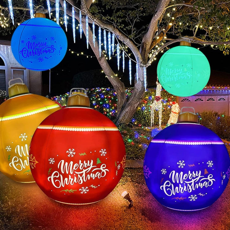 MT709 Inflatable Christmas Ball Yard LED Remote Control Glowing Ball Christmas Ornament, Style: