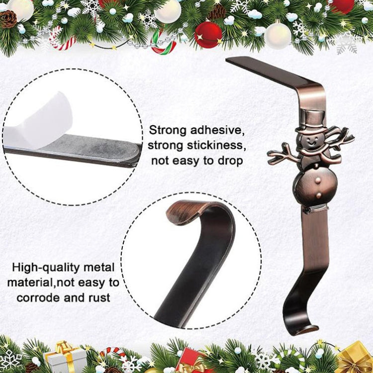 Christmas Cartoon Wrought Iron Socks Fireplace Decorative Hook