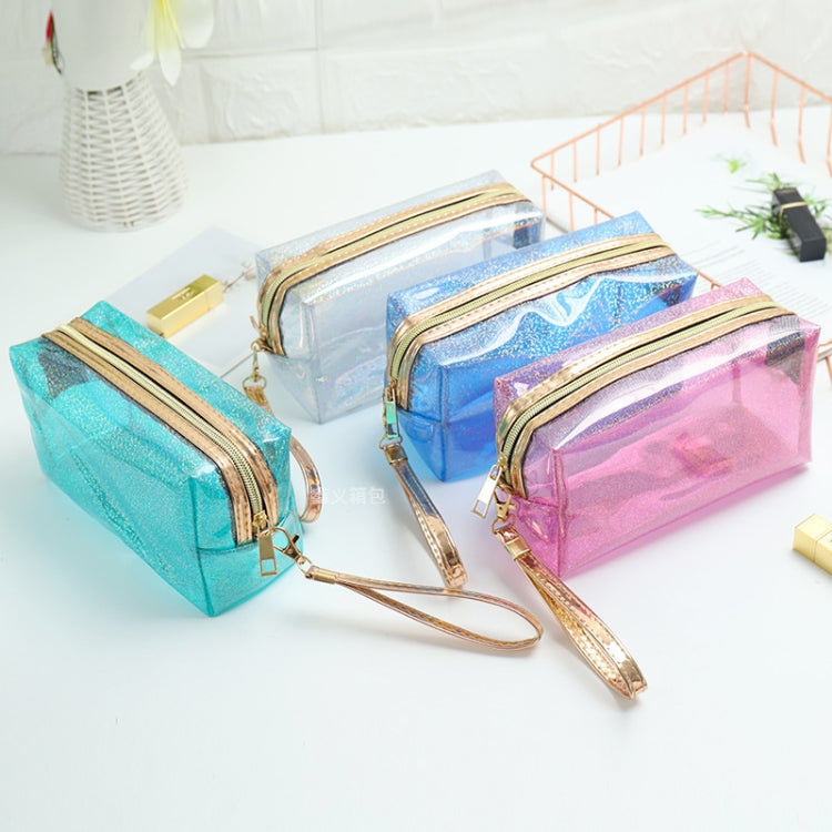 PVC Laser Transparent Portable Cosmetic Bag Travel Toiletry Bag