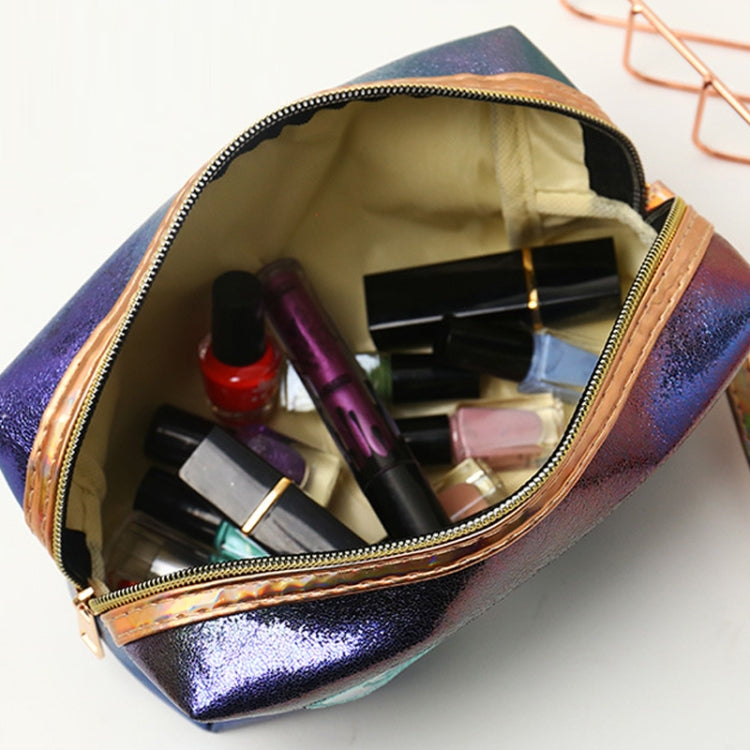 PU Laser Fishtail Portable Large Capacity Makeup Toiletries Bag