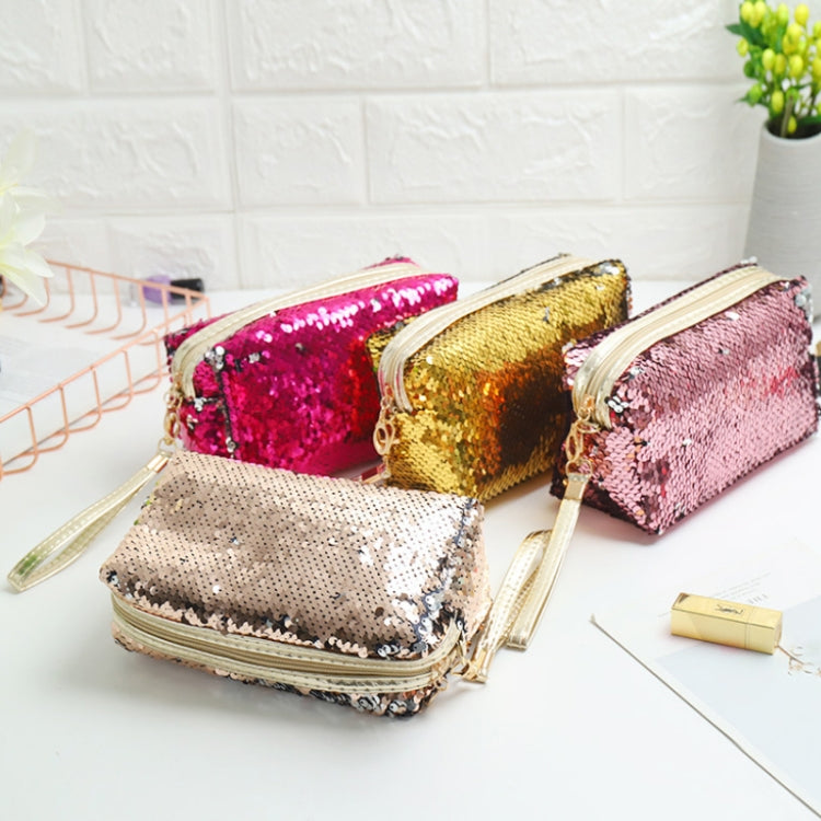 Travel Portable Sequined Anise Cosmetics Tote Storage Bag
