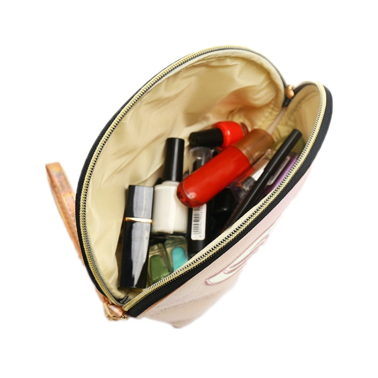 Semicircle Cartoon Fishtail Laser Makeup Toiletry Bag