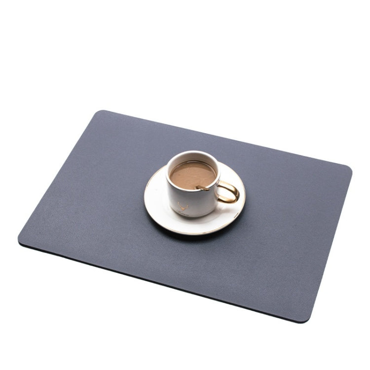 2 PCS PU Waterproof Oilproof Leather Heat Insulation Placemat