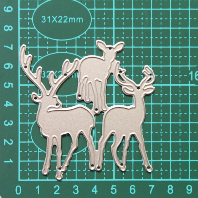 Three Christmas Deer Carbon Steel Embossing Cutting Dies