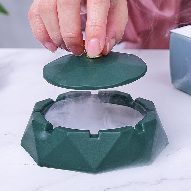 Stainless Steel Liner Ashtray With Cover Crown Home Decoration