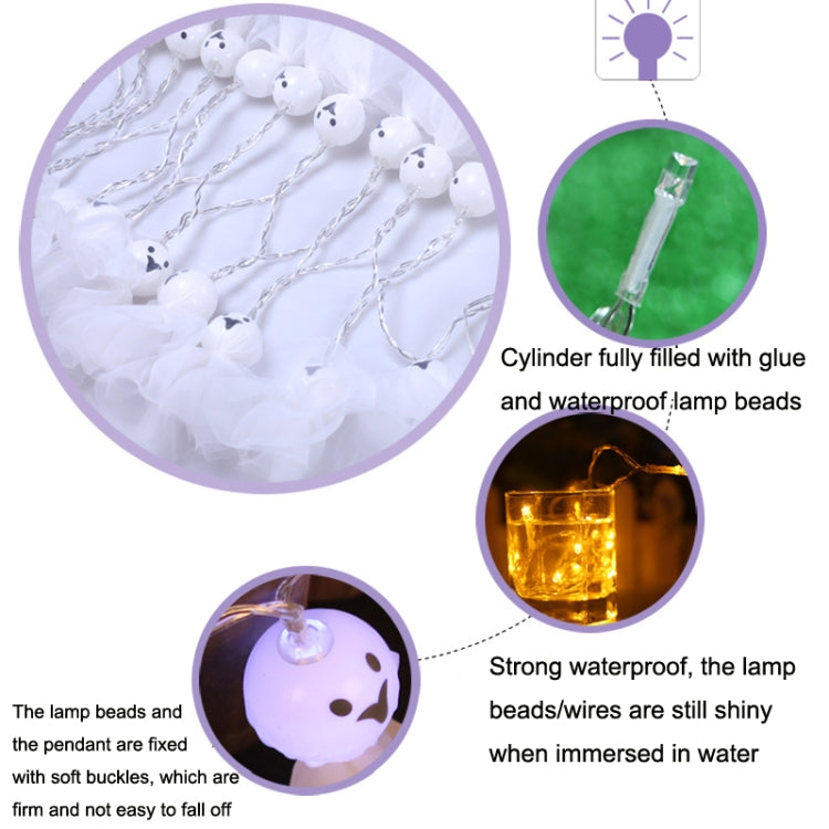 LED Halloween Decoration Luminous Cloth Ghost Ornament String Light