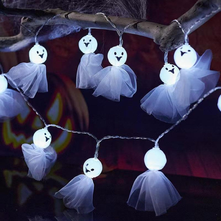 LED Halloween Decoration Luminous Cloth Ghost Ornament String Light
