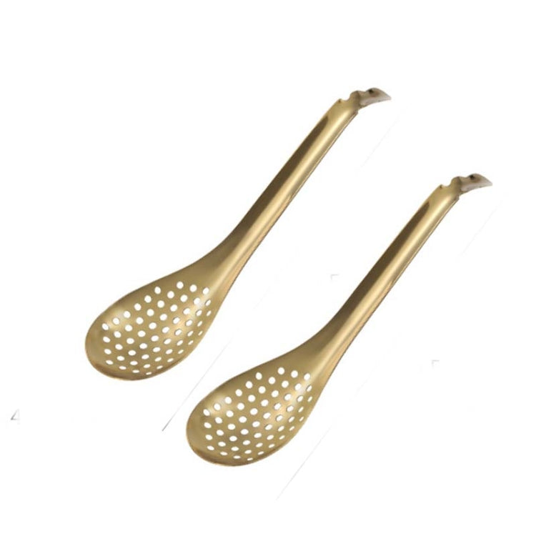 2 PCS 304 Stainless Steel Small Caviar Colander Molecular Cooking Spoon
