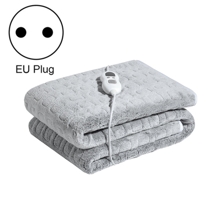 100W  Flannel Electric Heating Blanket With Thermostat Timer Switch,Style: