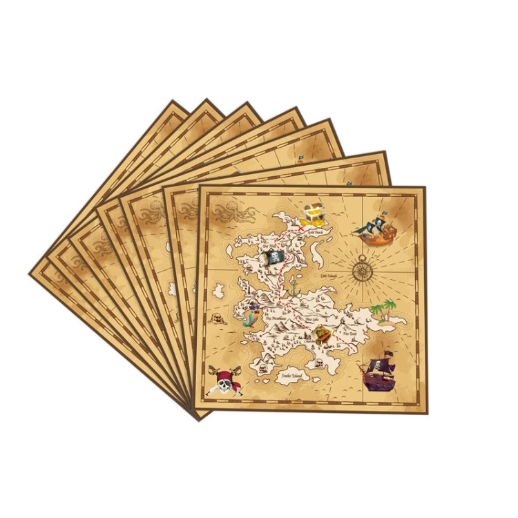 Pirate Treasure Hunt Themed Disposable Tablecloth Paper Plate Party Supplies Set