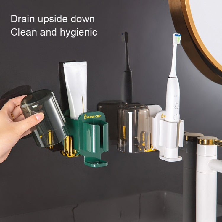 JM056 Toothbrush Rack Wall Mounted Toothpaste Storage Rack, Style: