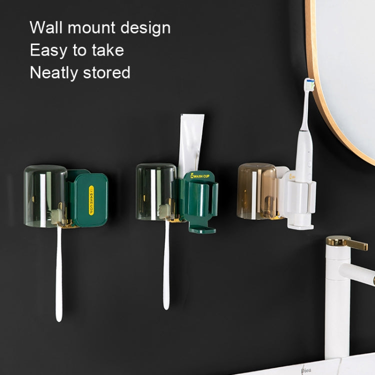 JM056 Toothbrush Rack Wall Mounted Toothpaste Storage Rack, Style: