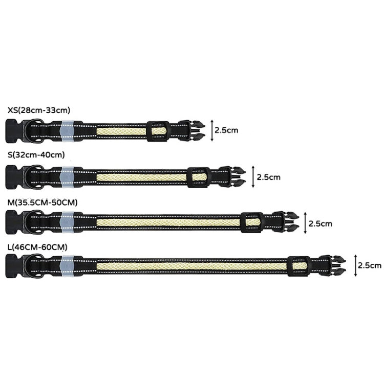 LED Rechargeable Wear-resistant and Waterproof Pet Lighting Collar, Size: