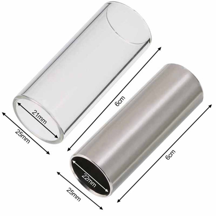 Metal Electric Guitar Glide Pipe Glass Guitar Glide Stick Finger Set