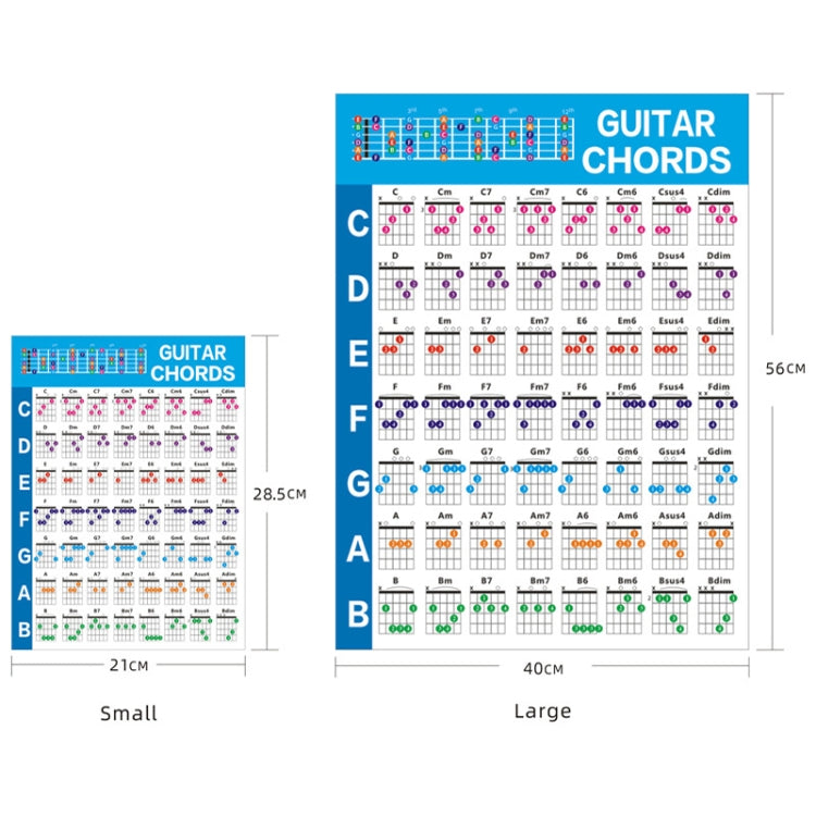 G625 Paper Chord Score Guitar Chord Fingering Exercise Chart