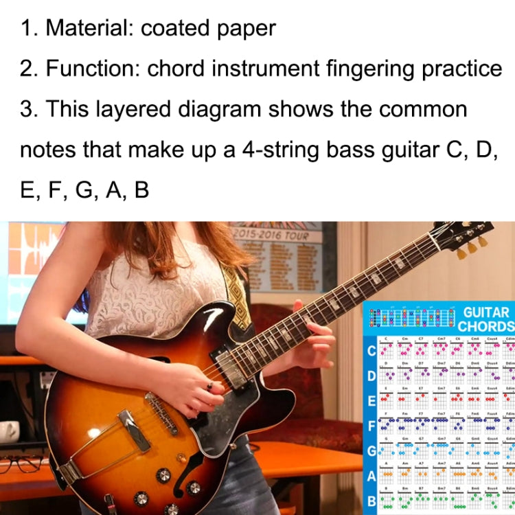 G625 Paper Chord Score Guitar Chord Fingering Exercise Chart