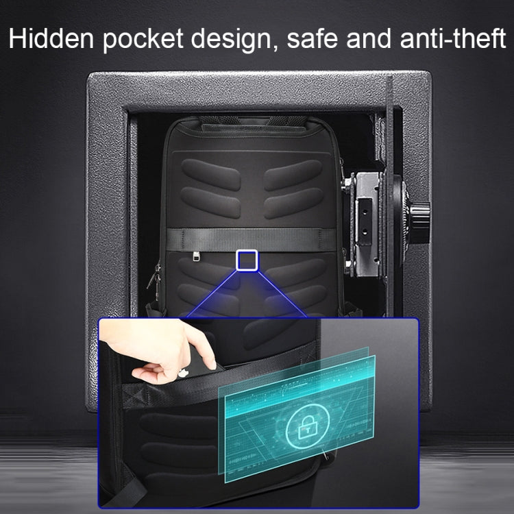 Bopai 61-120621A Outdoor Waterproof Laptop Backpack with USB Charging Port, Spec: