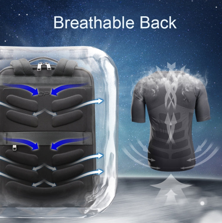 Bopai 61-109311 Large Capacity Lightweight Waterproof Laptop Backpack with USB Charging Port