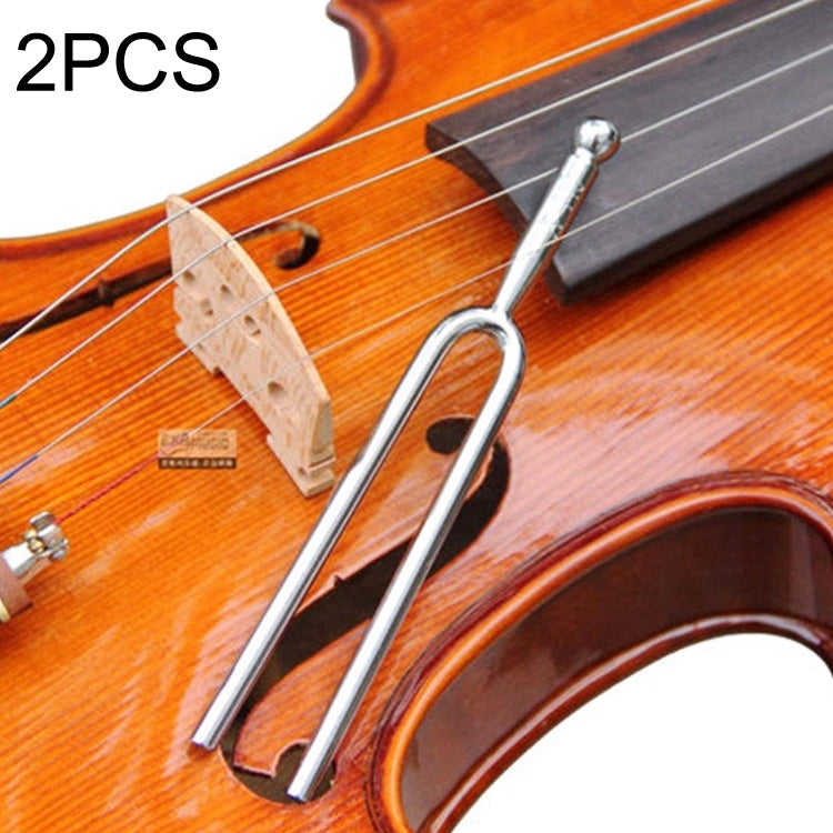 2 PCS Resonant Standard Teaching Sound Fork Stainless Steel Violin Instrument Music Sound Fork