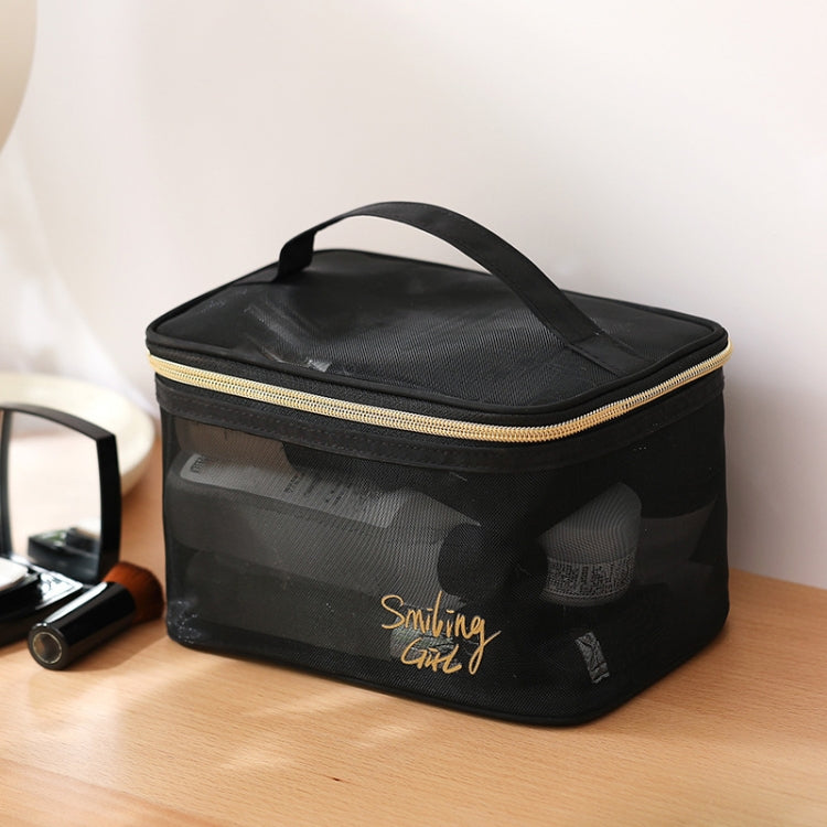 Travel Large Capacity Transparent Mesh Cosmetic Bag, Style: