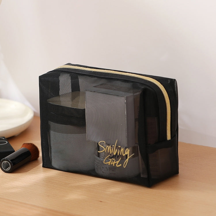 Travel Large Capacity Transparent Mesh Cosmetic Bag, Style: