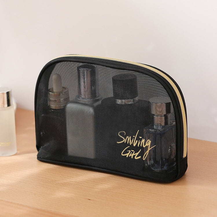 Travel Large Capacity Transparent Mesh Cosmetic Bag, Style:
