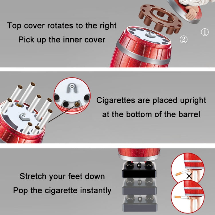 Wooden Barrels Automatic Ejection Cigarette Cases Spoof Toys