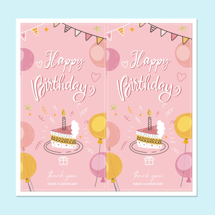 3 Packs 50 Stickers/Pack Happy Birthday Rectangular Stickers Gift Box Sealing Stickers