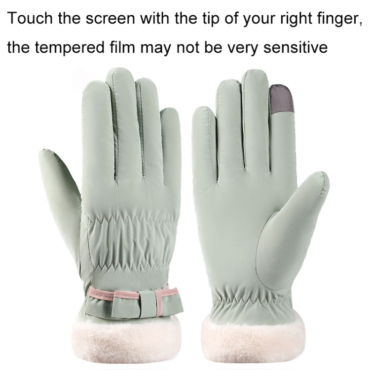 1 Pair YR205 Winter Warm Plus Fleece Mouth Driving Riding Sports Gloves