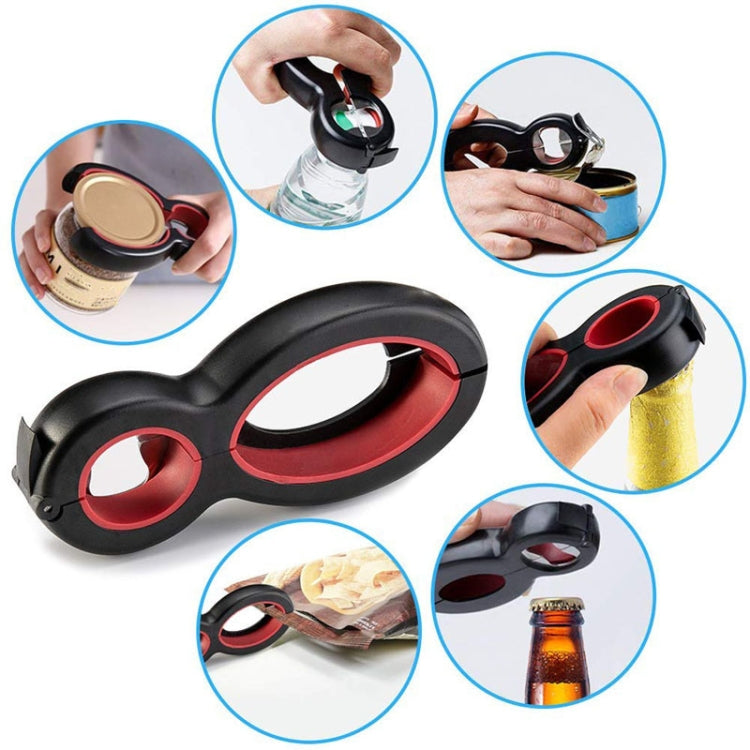 6 In 1 Simple Can Opener Multifunctional Plastic Bottle Opener