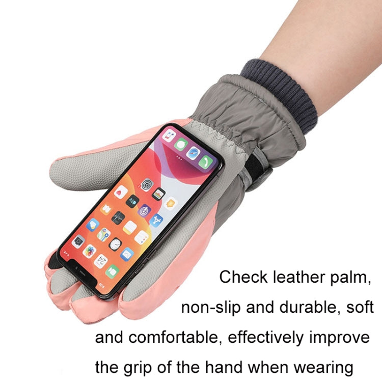 1 Pair Winter Fleece Thickened Warm And Windproof Outdoor Riding Motorcycle Gloves