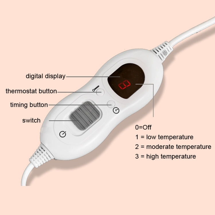 152x127cm Flannel 3-Speed Temperature Adjustable Heating Blanket