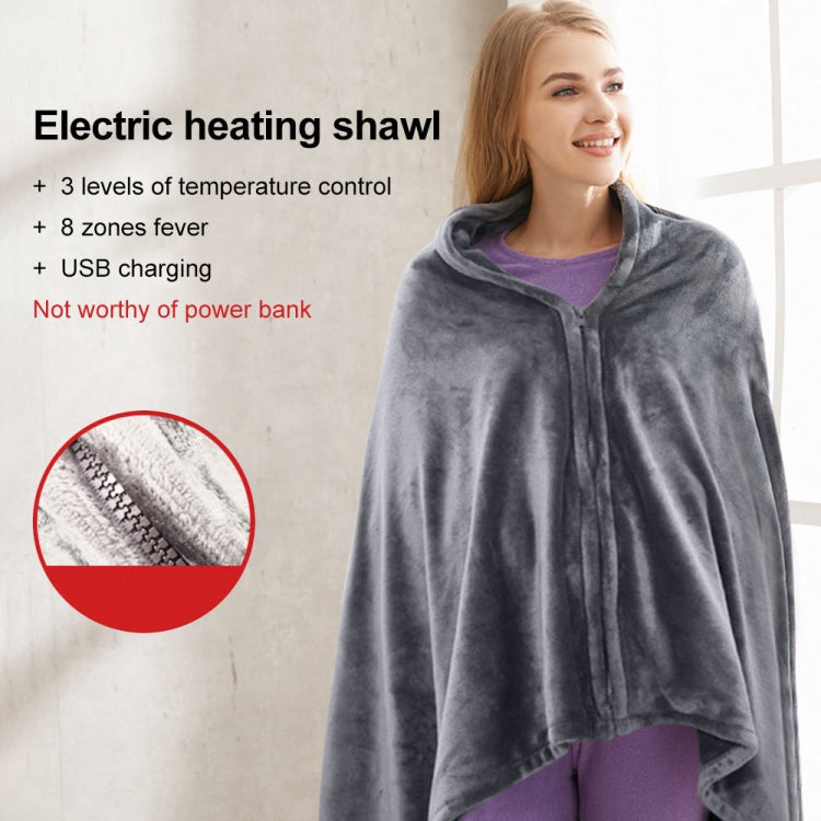 3-speed Temperature Control 8-zone Heating USB Electric Shawl Electric Blanket