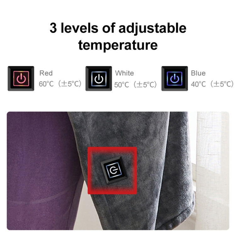 3-speed Temperature Control 8-zone Heating USB Electric Shawl Electric Blanket