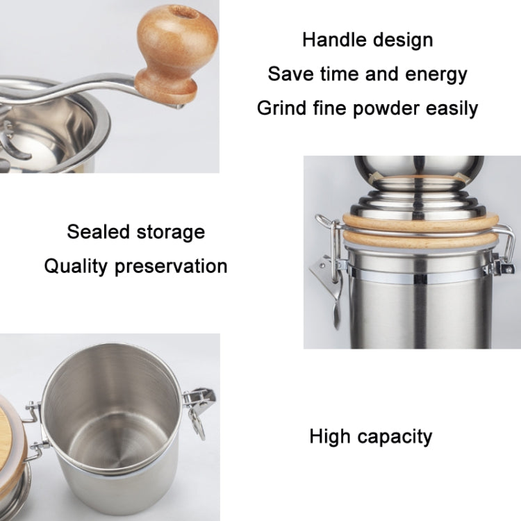 Household Stainless Steel Hand Crank Coffee Bean Grinder
