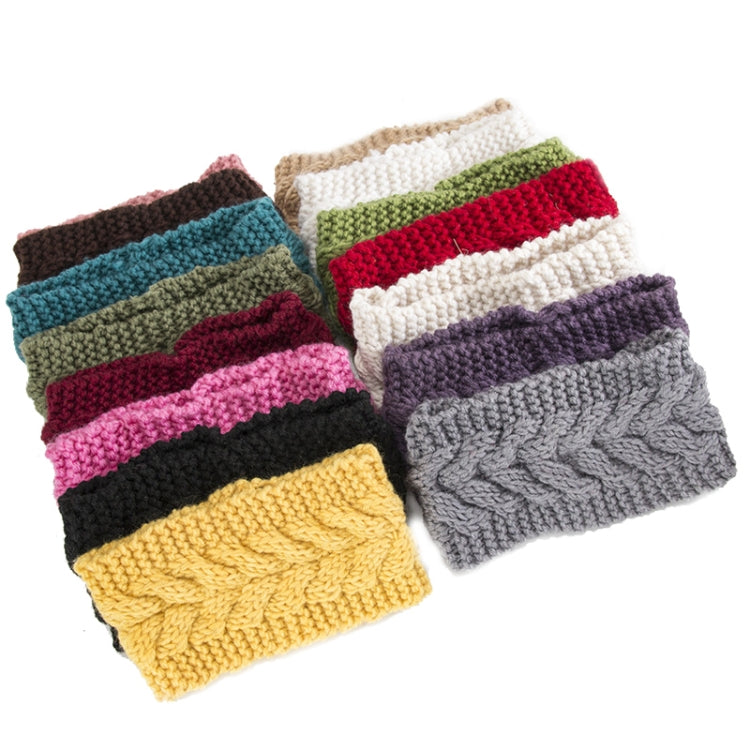 2 PCS Twist Hair Accessories Hair Band Knitted Wool Thickened Warm Headgear
