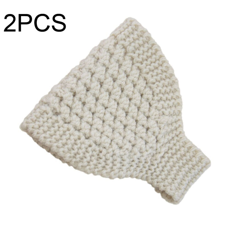 2 PCS Knitted Headband Warm Ear Protection Widened Head Cover Hair Accessories