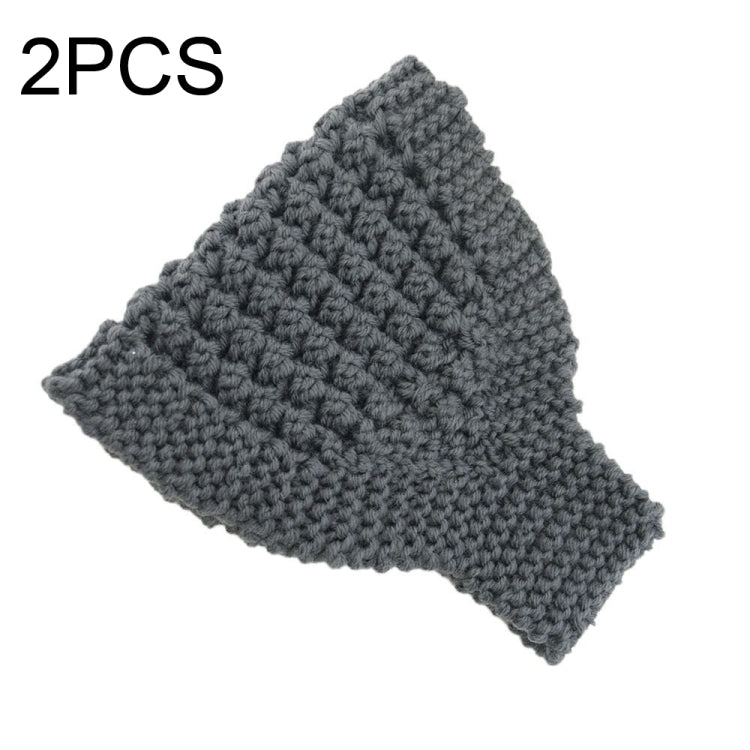 2 PCS Knitted Headband Warm Ear Protection Widened Head Cover Hair Accessories