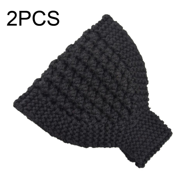 2 PCS Knitted Headband Warm Ear Protection Widened Head Cover Hair Accessories
