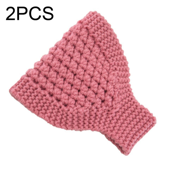 2 PCS Knitted Headband Warm Ear Protection Widened Head Cover Hair Accessories