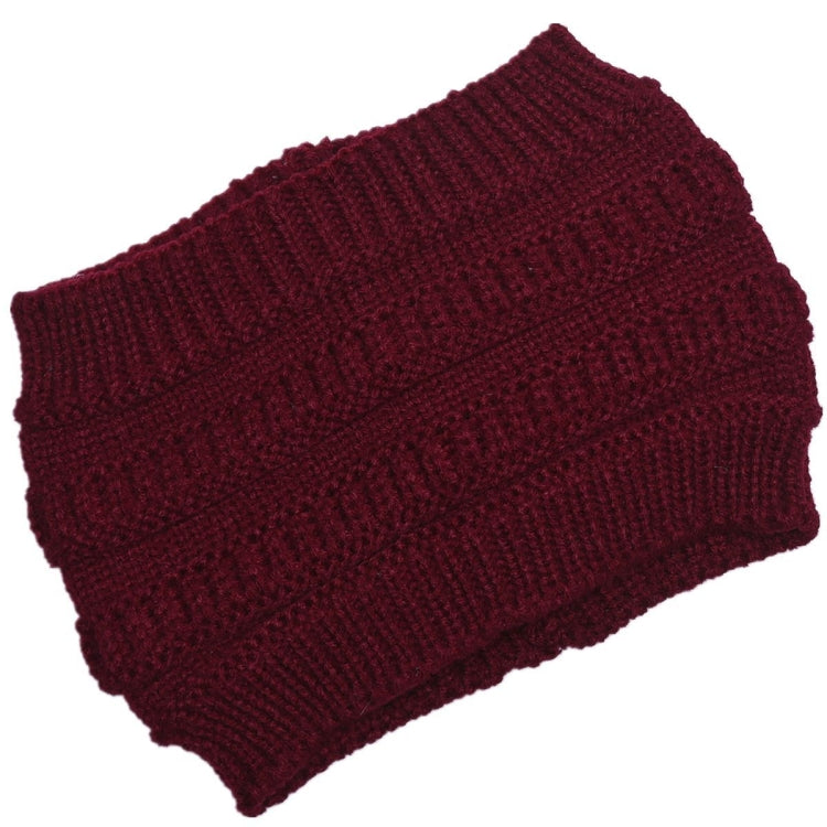 Autumn and Winter Women Knitted Headband Widening Face Wash Head Cover