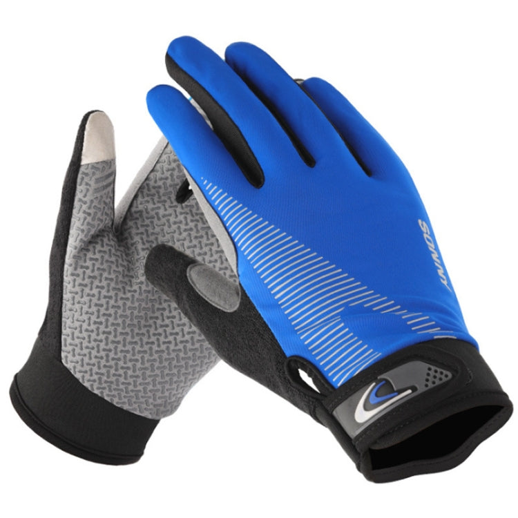 1 Pair QX0002 Sports Sunscreen Touch Screen Non-slip Wear Resistant Shock Absorbing Cycling Gloves
