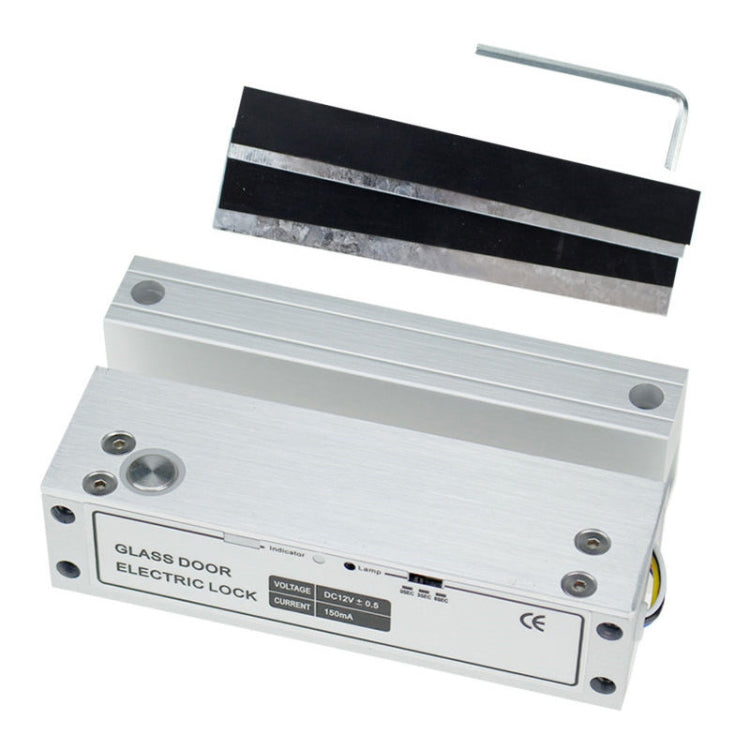 Top And Bottom Frameless Glass Door Aluminum Alloy Electric Mortise Lock