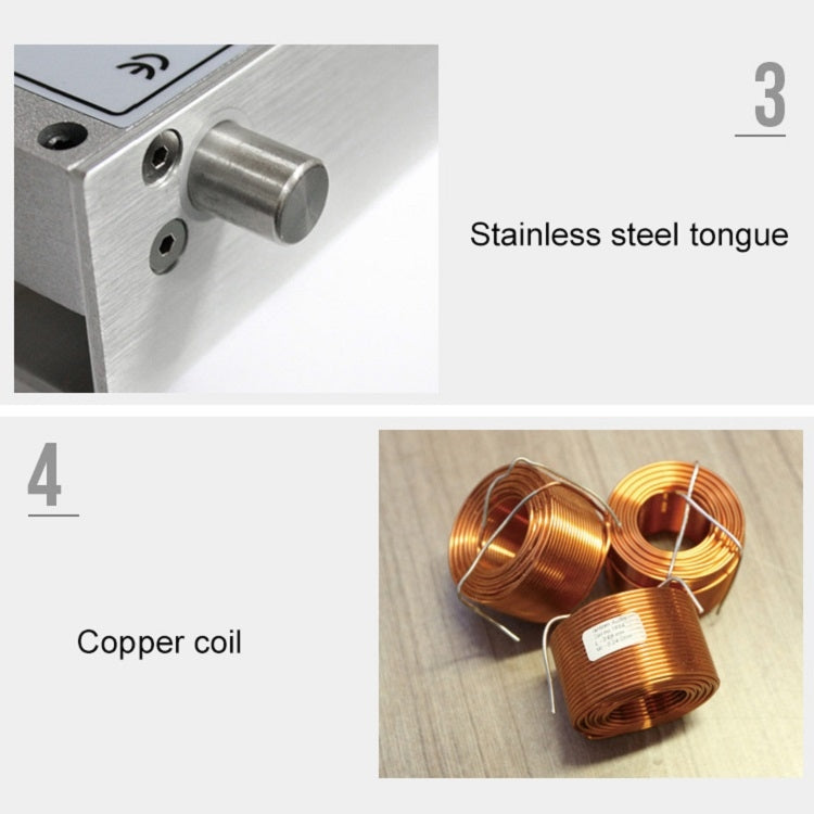 Top And Bottom Frameless Glass Door Aluminum Alloy Electric Mortise Lock