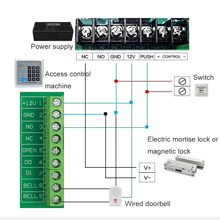Top And Bottom Frameless Glass Door Aluminum Alloy Electric Mortise Lock