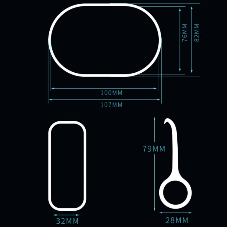 Magnetic Braces Holder Beauty Mirror Storage Box With Chewing Glue