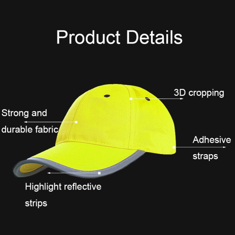AS-610 Traffic Safety Reflective Sunshade Cap Sport Breathable Fluorescent Cap