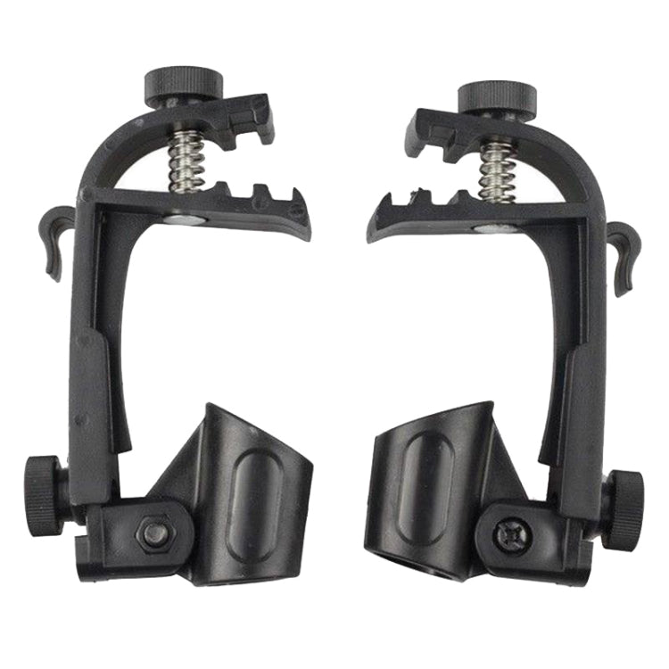 2 PCS  Adjustable Clip On Drum Rim Shock Mount Microphone Mic Clamp Holder